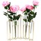 Juvale 6-Pack Metal Hinged Bud Vases Stand - 14 x 11.8 in, Gold, Modern - Lantern Centerpieces, Tulipiere & Flower Stick Holder with Metal & Glass Test Tube Floral Vases